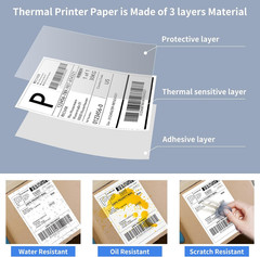 4×6 Direct Thermal Shipping Labels – 1000 Strong Adhesive Stickers for Rollo & Z