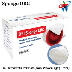Dental Sterile ORC Absorbable Hemostatic Sponge Bleed Stop Non-Woven