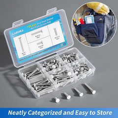 120PCS White Wall Plate Screws Kit #6-32 Outlet Switch Faceplate Fasteners Set