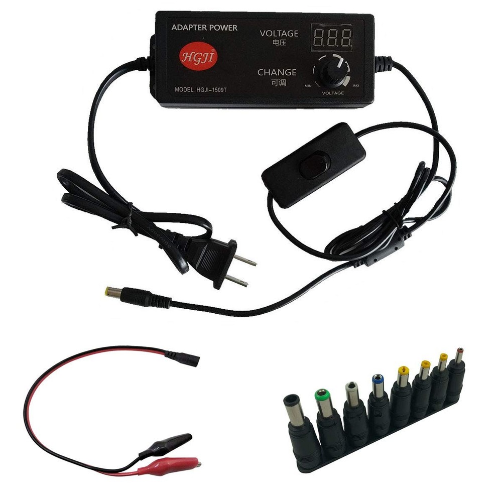 AC-DC Adapter, HGJI AC-DC Switching Power Supply Charger Adjustable 100-240V …