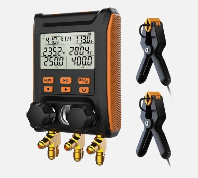ms-1000 digital manifold w/ hoses clamps, accs