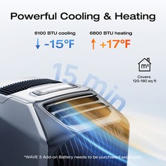 EcoFlow Wave 3 Portable Air Conditioner for Outdoor Tent Camping RVs Home Use