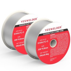Stainless Steel Flux Core MIG Wire .030-Inch 2-Pound 2-Pack Strong ABS Spool
