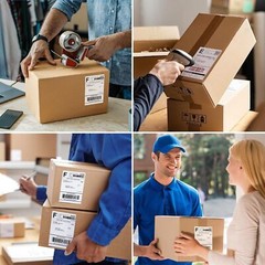 Fanfold/Roll 4″x6″ Direct Thermal Address Shipping Labels For Rollo & Zebra