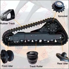 4PCS Bottom Roller For Kubota SVL65 SVL65-2 SVL75 SVL90-2 SVL75-2 SVL95 SVL97