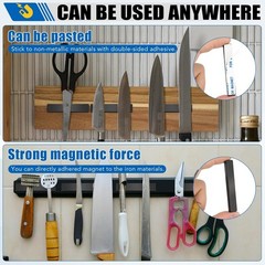 5x Strong Neodymium Bar Magnets, Black Waterproof Epoxy Coated, 60x10x3mm
