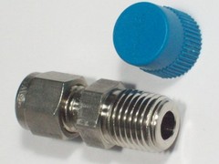 1- Swagelok Stainless Steel Connector, 1/4″ OD Tube x 1/4″ MNPT, SS-400-1-4BT