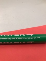 (9-pk) SETMARK 32925 SZ-10 PIPE MARKER “CITY WATER” White on Green