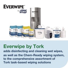 Tork 192850 8.5 in. x 7 in. x 7 in. Chem-Ready Buckets – White (5/Carton) New