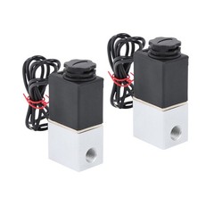 2X 1/4″ Fast Response Electric Air Water Solenoid Valve 12V DC Normally Closed