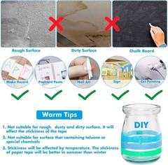 15 Rolls Thin 1/8 Inch 3mm Whiteboard Tape, Low-Tack Paper Pinstripe Art Grid…