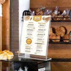 FixtureDisplays® 1PK 8.5 x 11″ Clear Acrylic Sign Holder with 8.5×11″,