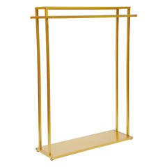 Gold Metal Clothing Display Rack ‎floor Standing Clothes Rack For Clothing Store