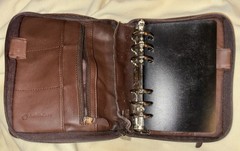 Vintage Franklin Covey Nappa Leather Planner Binder; Brown