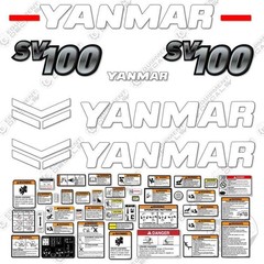Fits Yanmar SV100-2A Decal Kit Replacements Midi Excavator – 3M Vinyl!