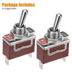 2PCS Heavy Duty Toggle Switch ON/OFF 2 Terminal Car Boat SPST 20A 125V/15A 250V