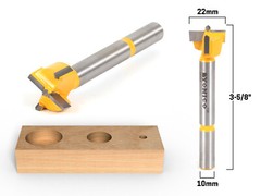 22mm Diameter Carbide Forstner Drill Bit – 10mm Shank – Yonico 43022C