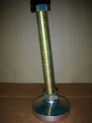 IEC Swivel Leveling Mount 3″ Dia 3/4-10 Stud x 7-5/8 L 7200# Rated Gold-Zinc USA