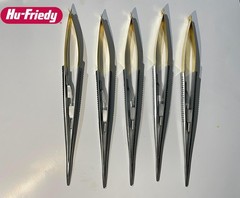 lot of 5 HU FRIEDY Castroviejo straight Needle Holder 7″ 18cm NH5024