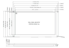 7 inch 1024×600 HMI Intelligent Smart UART SPI Touch IPS TFT LCD Display