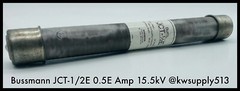 JCT-1/2E ~ Bussmann JCT-1/2E 0.5E Amp Current Liniting Fuse Refill 15.5kV- USED