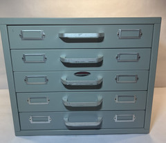NEUMADE 5-Drawer STACKABLE Photography Metal File Cabinet 15.5” W x 13”H x 13”D