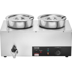 VEVOR Commercial Soup Warmer Soup Station with 2*7.4Qt Pot Soup Kettle Warmer
