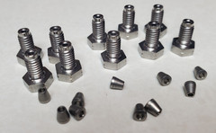 Waters 1/16 in Stainless HPLC Nuts and Ferrules VHP Type Lot of 10 Sets