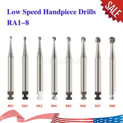 8 Types Dental Round Carbide Bur for Slow Speed Latch Type RA 1# – 8# Burs USA