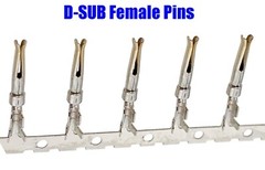 200 Pcs 100 Male + 100 Female Pin Crimp For D-Sub Connector Socket Plug Assembly