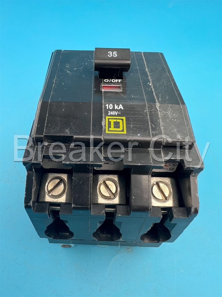 Square D QOB335 35 Amp 3 Pole Circuit Breaker QOB 240VAC 35A 3P — NEW READ