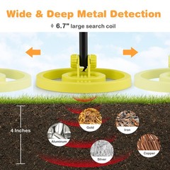 Metal Detector for Kids Waterproof Kids Metal Detector w/ Waterproof Search Coil