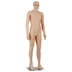 72″H Male Mannequin Full Body PP Realistic Display Head Turns Dress Form w/Base