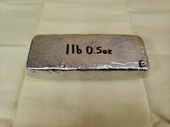 1 lb 3000 Series Hand Poured Pure Aluminum (Al) Ingot