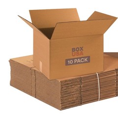 BOX USA Moving Boxes Medium 18″L x 14″W x 12″H 10-Pack | Corrugated Cardboard B