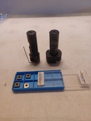 Valenite Carbide 45 degree Insert Cutters 1.5 And 1.0 Inch lot of 2