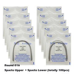 100PCS Dental Orthodontic Round Arch Wire NITI Stainless Steel Ovoid Nature Form