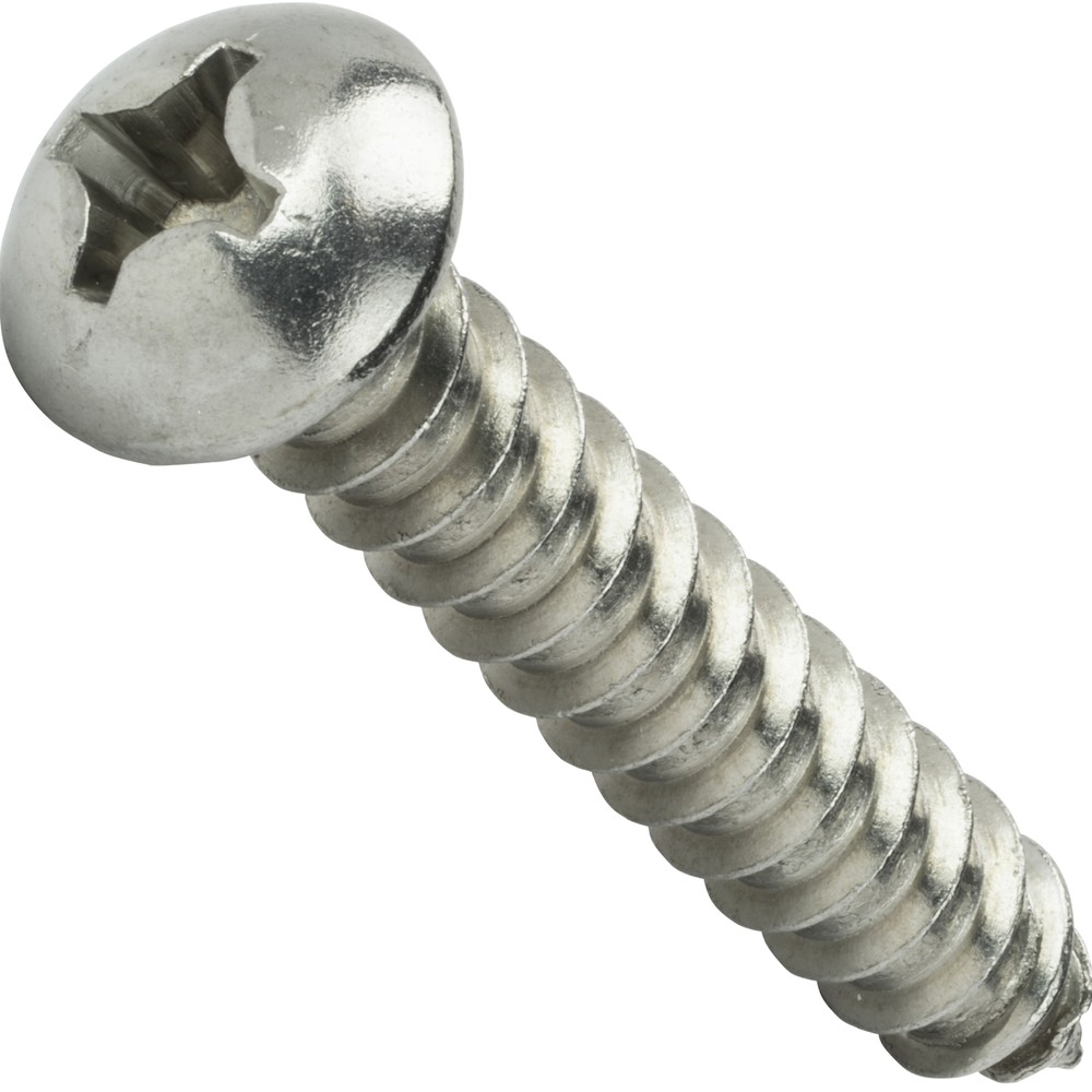 #8 Round Head Sheet Metal Screws Phillips Drive Stainless Steel All Size