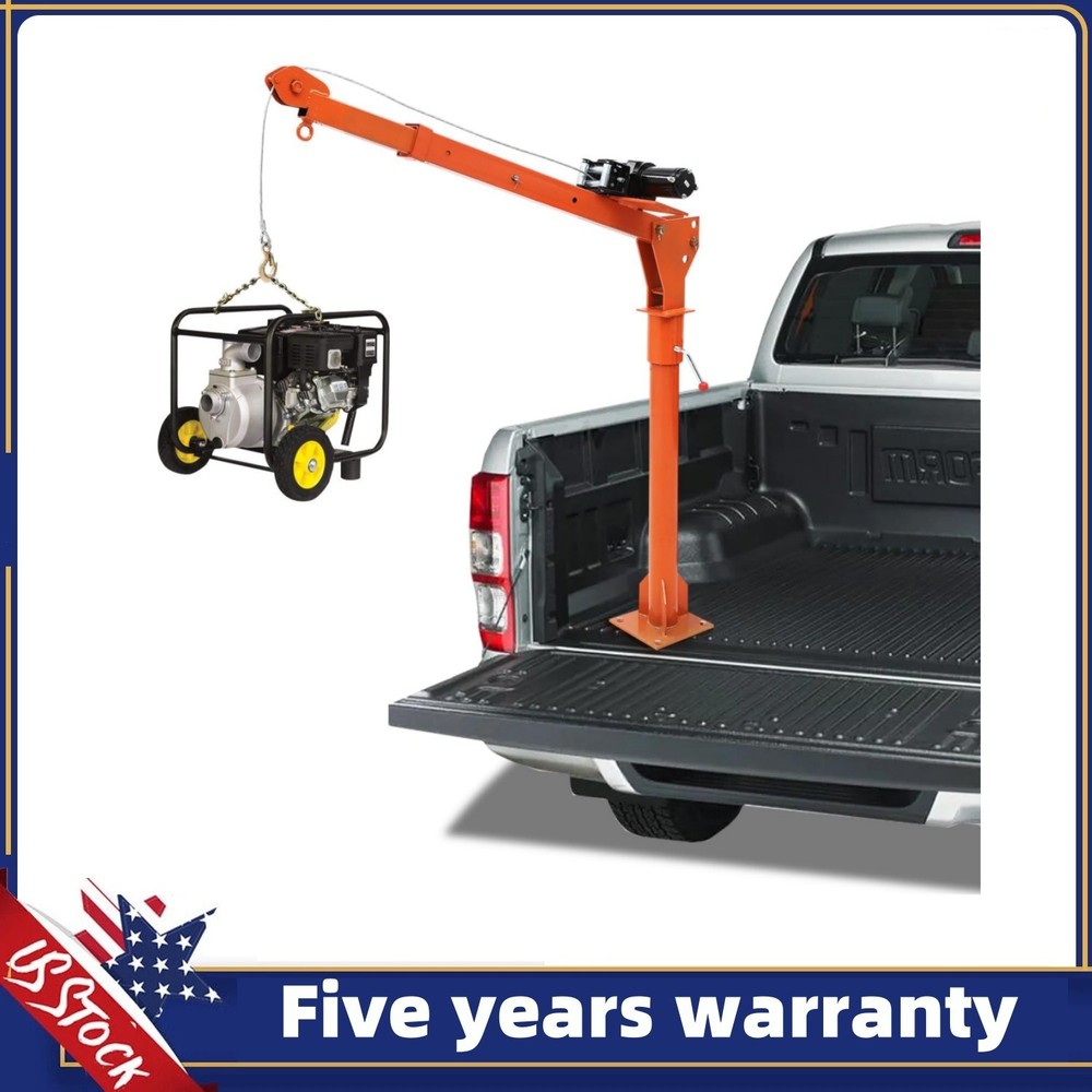 1100 Lbs Electric Truck Crane Pickup Truck Crane with Electric Winch 3500 Lb