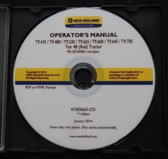 NEW HOLLAND T9.435 T9.480 T9.530 T9.565 T9.600 T9.645 T9.700 TRACTOR OPER MANUAL