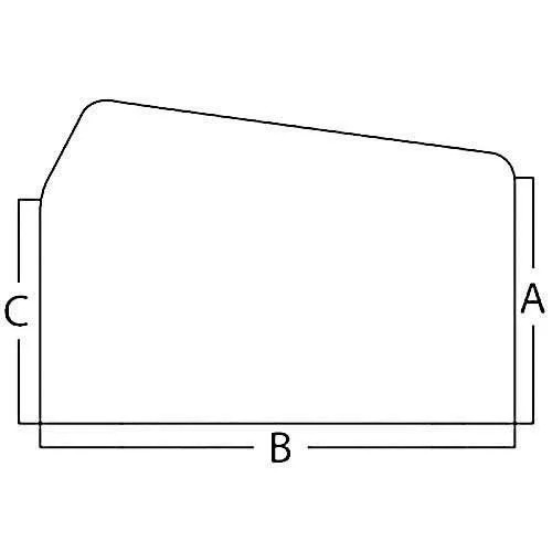 Cab Glass – Upper Right Hand Rear Sliding Window fits Ford 3600 D6NN9442006F