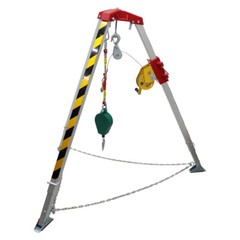 Confined Space Tripod Kit Emergency Rescue Aluminium Alloy 1200 Pounds 20 Meters