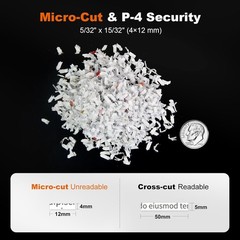 Bonsaii 120-Sheet Auto Feed Micro Cut Paper Shredder P-4 30min 6 Gal