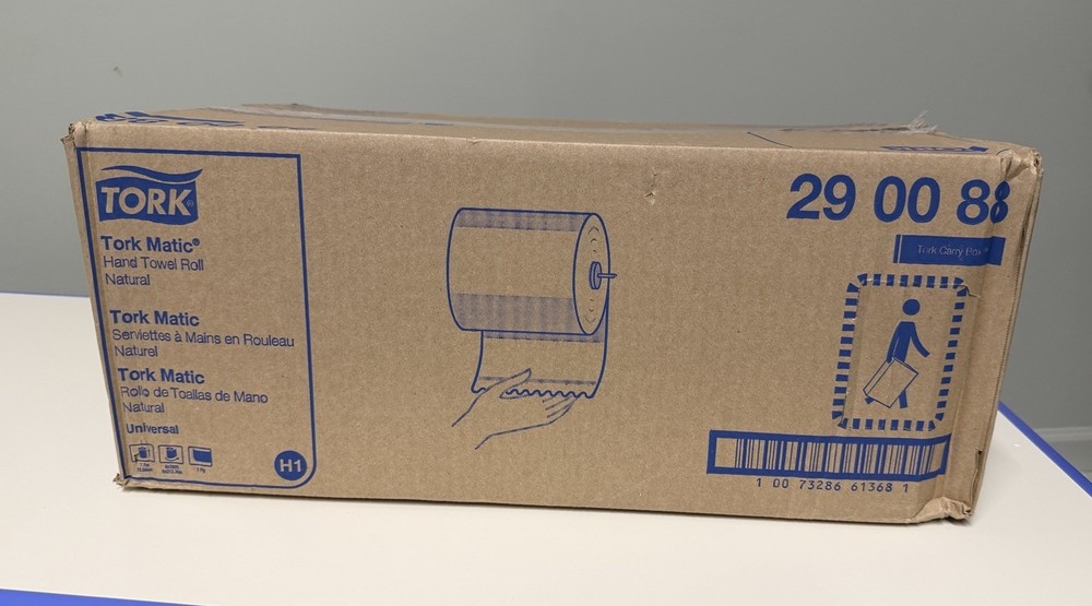 York Matic Hand Towel Roll 29 00 88 Case Of 6 Natural Brown Part # 290088