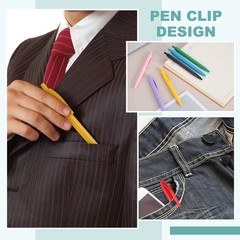 50 Pcs BallPoint Pens, Retractable Black Ink Bulk Pens, Candy Purple Casing