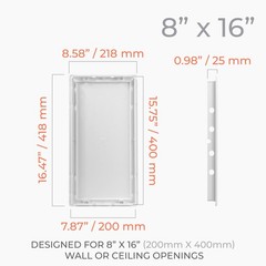 8×16 Inch White Drywall Access Panel ABS Plastic Wall Ceiling Door Plumbing