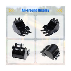 11.8in Digging Bucket Attachments for Mini Excavator, 300mm Trench Buckets wi…