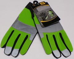 CAT High-Visibility Padded Palm Utility Gloves Synthetic Leather Size L/9