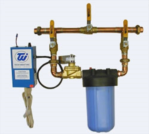 Tech West 3/4″ Dental Water Bypass Manifold Shutoff with Filter – No Relay