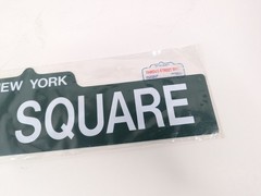 Times Square New York Street Sign Man Cave Décor Plastic Sign 4″ x 18″ Vtg USA